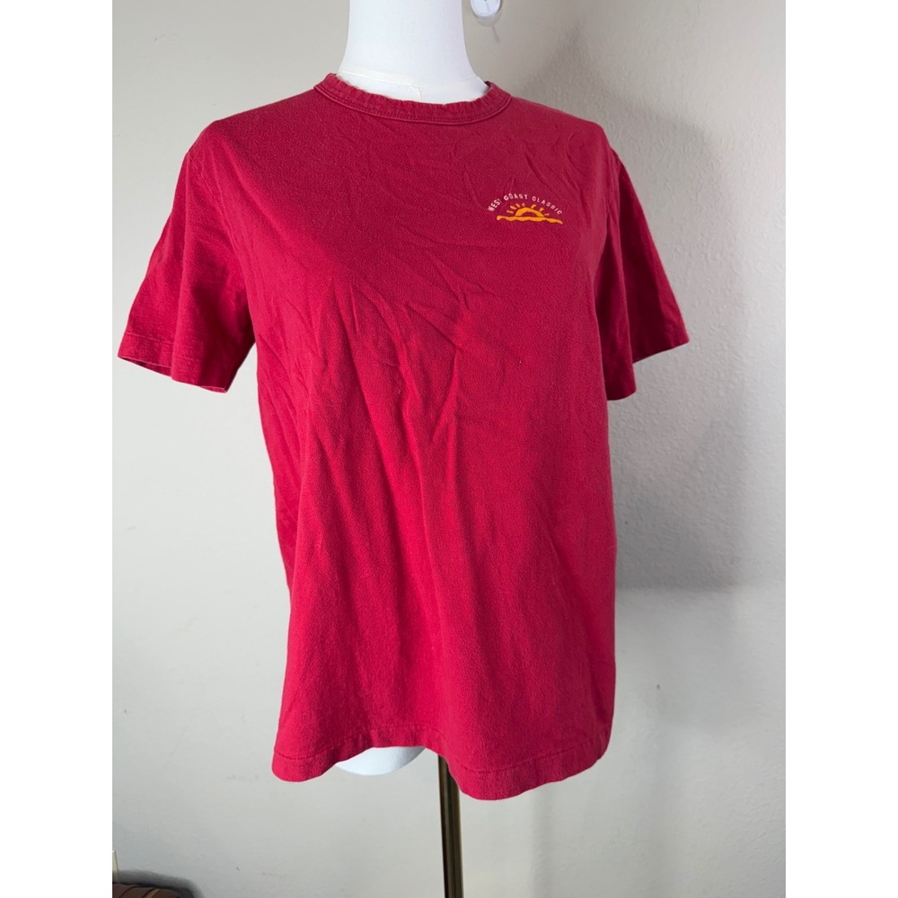 Vintage Abercrombie & Fitch Red Graphic Tee Y2K Surf Association Size L
